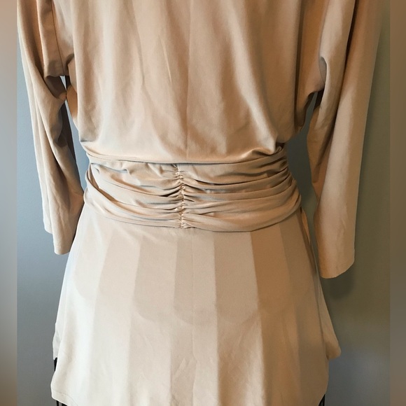 Ladies long dressy tie cardigan style top - Picture 3 of 5